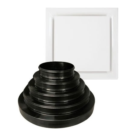 American Louver/Plasticade American Louver STR-PQ-W-NRD Plaque Diffuser Kit, White, Fits Multiple Neck Sizes STR-PQ-W-NRD